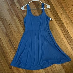 Blue old navy fit and flare dress in medium new with tags